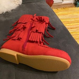 Children’s Red Suede Boots